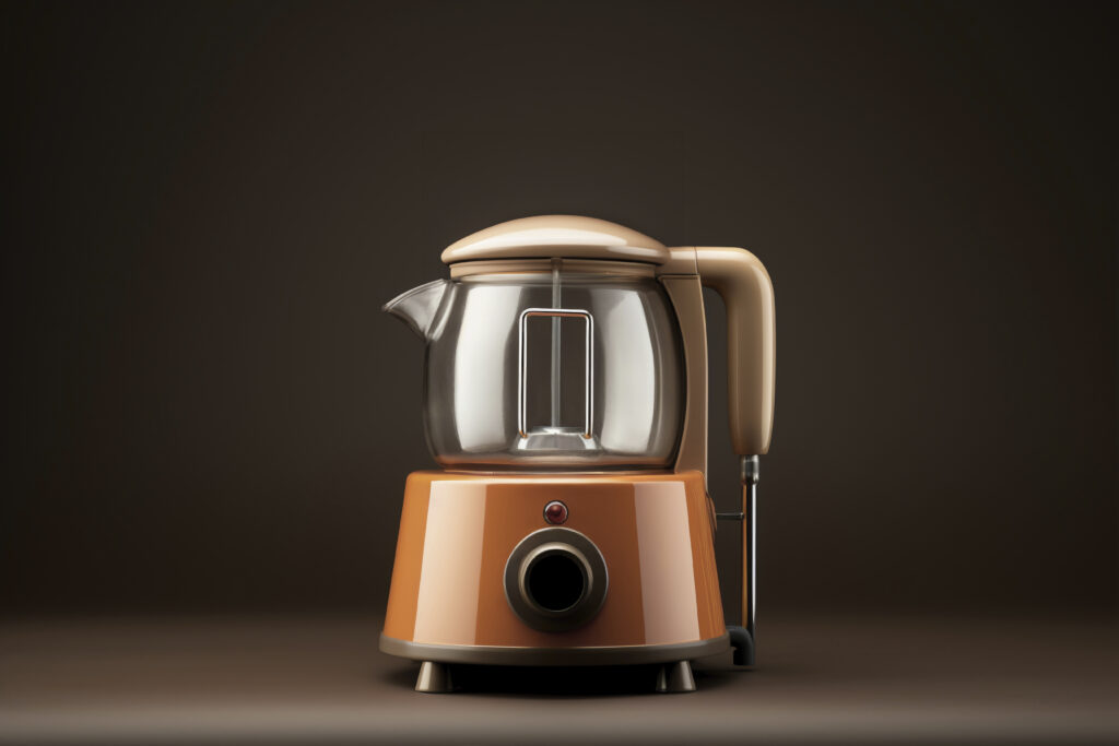 brown retro electronic blender device