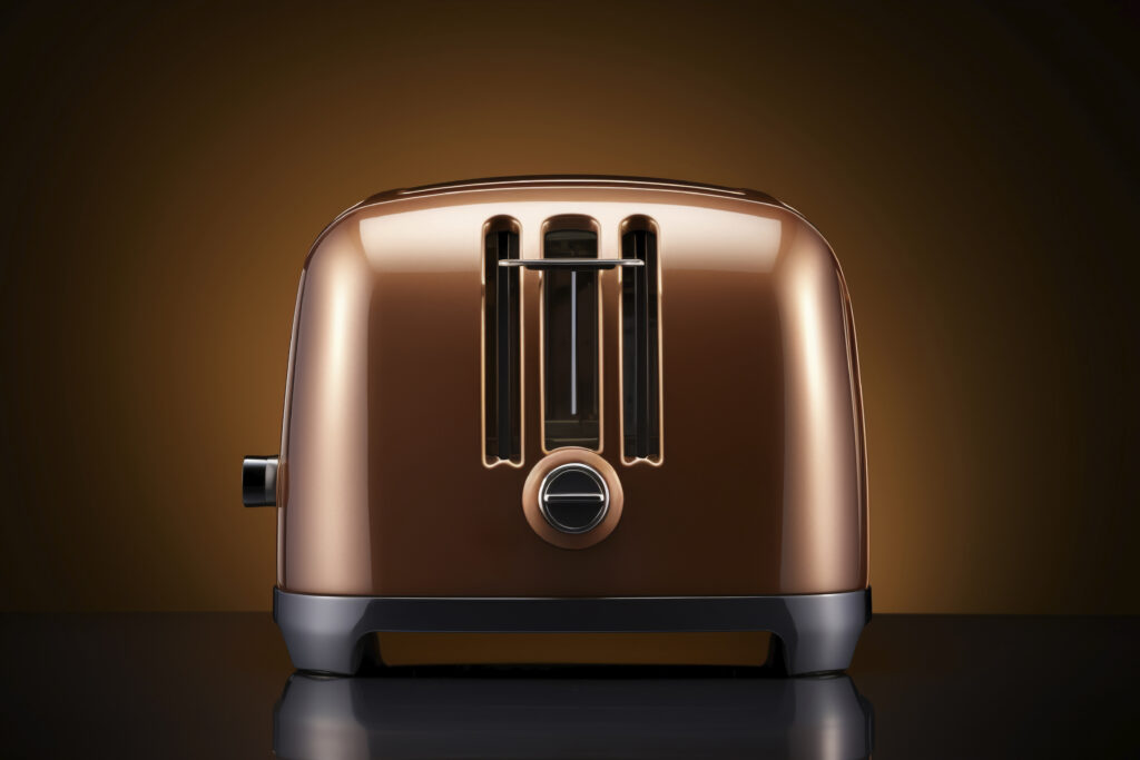 brown retro electronic toaster device